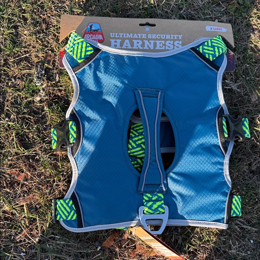 Arcadia Harness NWT Ultimate Secirity Harness w/ Neon Green Strap Accents